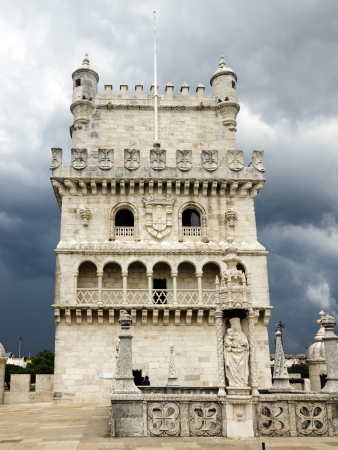 The Tower of BelÃ©m, built to commemorate Vasco da Gamaのeditorial素材
