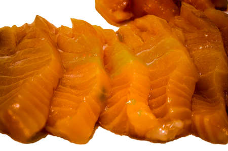 Isolated Salmon Sashimiの写真素材