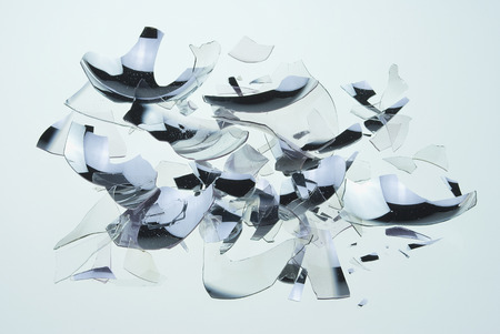 Broken glass light bulb Fragmentsの写真素材