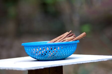 Cinnamon - an essential element in preparing herbal medicine.の写真素材