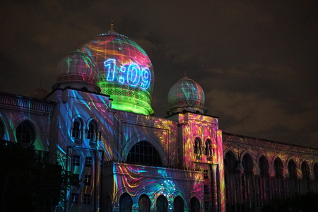 PUTRAJAYA,MALAYSIA - December 30, 2017: Putrajaya Malaysia, Festival of light and Motion (LAMPU) is one of the event in putrajaya.のeditorial素材