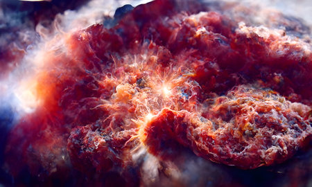 3D Abstract illustration of a cell.の素材