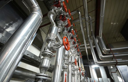 Industry oil and gas pipes, concept of industry systems, steel pipelinesの写真素材