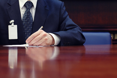 Businessman working on the contract, business  meeting , contract signing conceptの写真素材