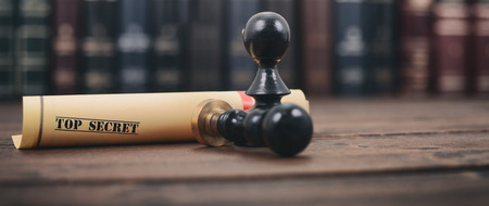 Notary seals , Notarized document concept, Secret files , Secret type of documents.の写真素材