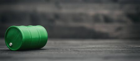 Crude oil metal barrel , oil industry concept.の写真素材