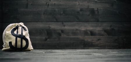 Dollar money bag, money concept stock photoの写真素材