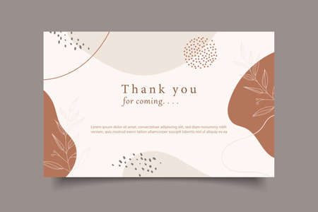 Thank you wedding card template designのイラスト素材