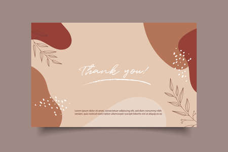 Thanks you wedding card template designのイラスト素材
