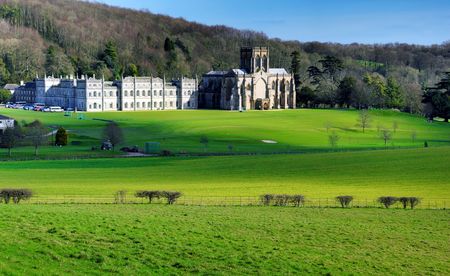 Milton Abbey and private School at Milton Abbas Dorsetの写真素材