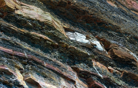 Layers of Rocks at Kimmeridge Dorset UKの写真素材