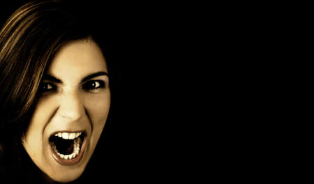 Young woman Screaming