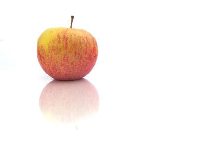 Red Apple with reflectionの写真素材