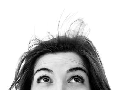 Looking at the topの写真素材