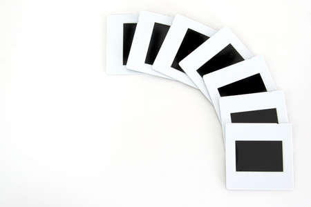 Diapositiv films series in a white backgroundの写真素材