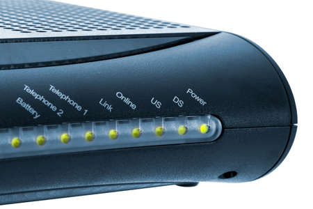 MTA cable modem - Internet and voice in only one equipmentの写真素材