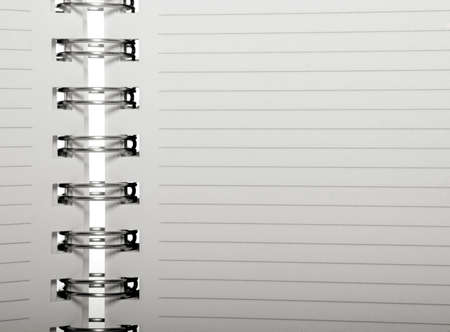 An open Spiral note book with linesの写真素材