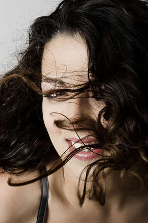 Close-up portrait of a beautiful young sexy woman