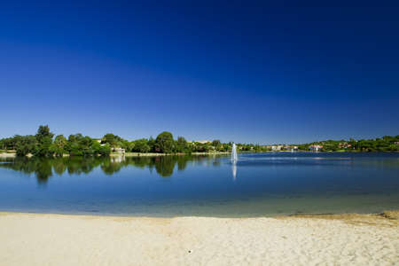 Landscape picture of a beautiful artificial laggon - Quinta do Lago, Faro, Portugal
の写真素材
