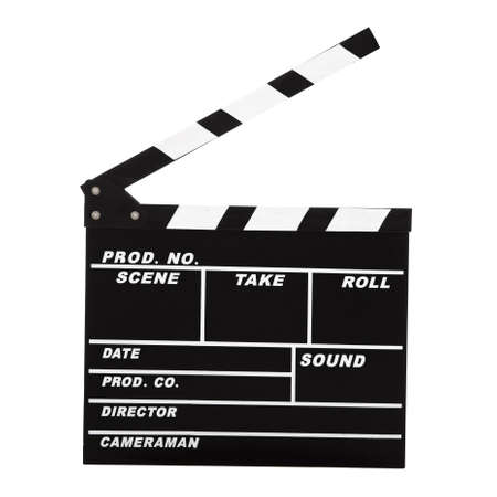 Picture of a Clapboard isolated on a white backgroundの写真素材