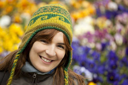 Beautiful and natural girl enjoying the autumn season