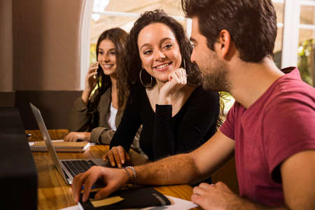 Students getting ready for final exams