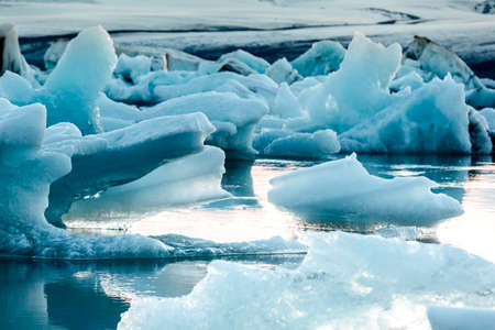 The amazing Jokulsarlon Glaciar Lagoonの写真素材