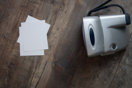 Popular photo of the 90s. An old camera and a place to insert any photoの写真素材