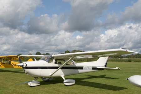 Hasselt. Limburg - Belgium 26-08-2023. Reims-Cessna F172N Skyhawk II. Public show of vintage...