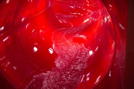 Inside the tube of a waterslide at public swimming poolの写真素材