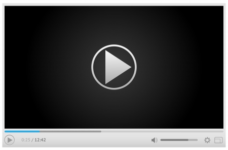 Simple and style light video player for web with one button play pause. All elements are conveniently grouped.のイラスト素材
