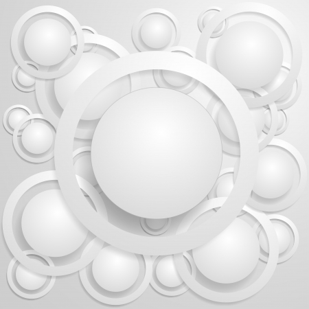 White circles with rings and shadow background のイラスト素材