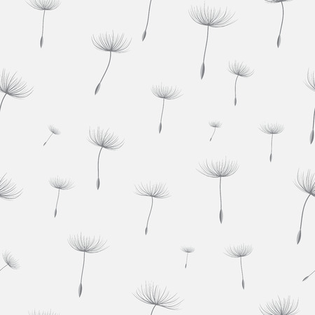 Seamless simple background with flying dandelion seeds.のイラスト素材