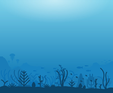 Underwater ocean scene.のイラスト素材