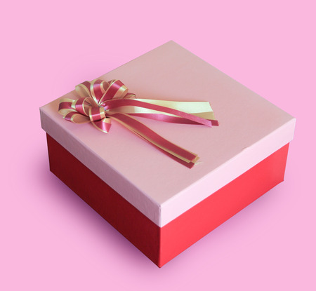 pink gift boxの写真素材