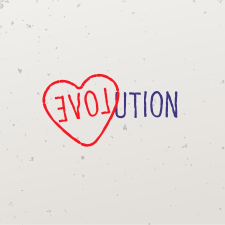 Word-game with the word Evolutionのイラスト素材