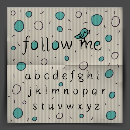 Handwriting Alphabet - Follow me のイラスト素材