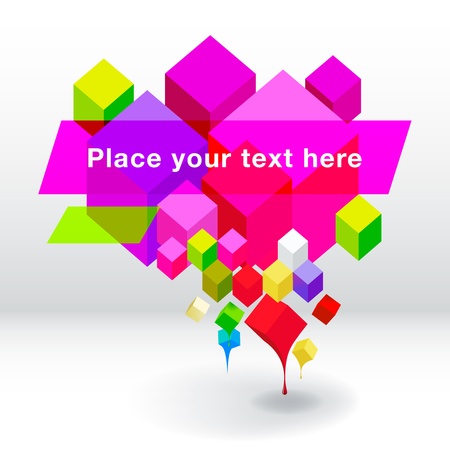 Abstract geometric speech bubble backgroundのイラスト素材