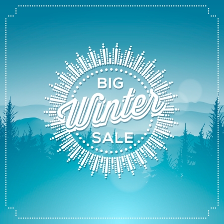 Big winter sale poster のイラスト素材