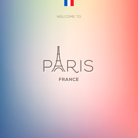 World Cities labels - Paris. Vector Eps10 illustration.のイラスト素材