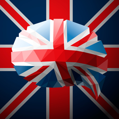 The British flag in the form of speech bubble, vector Eps10.のイラスト素材