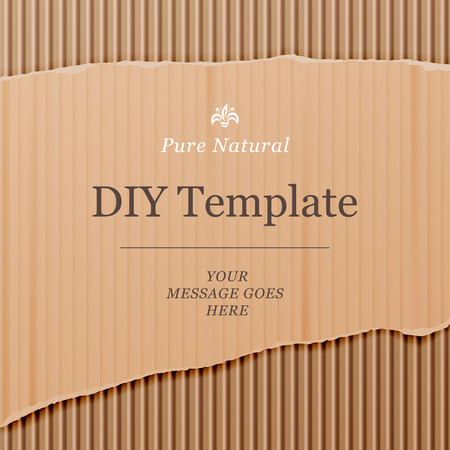 Diy template with cardboard texture background, vector illustration. Diy template with cardboard texture background, vector illustration.
