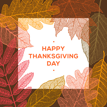 Happy Thanksgiving day, holiday background, vector illustration.のイラスト素材