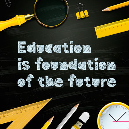 Education is foundation of the future, study template, vector illustration.のイラスト素材