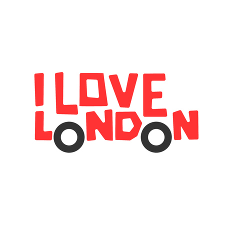 I love London, t-shirt design, logo graphic, vector illustration.のイラスト素材