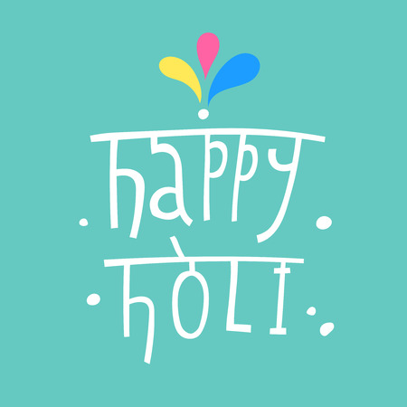 Beautiful Indian festival Happy Holi, vector illustration.のイラスト素材