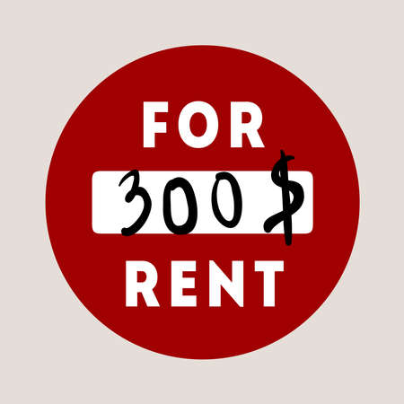 Rental template design. Vector image