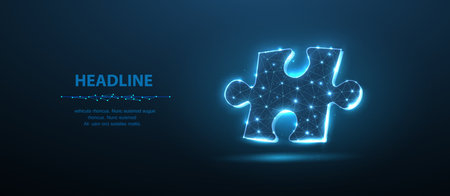 Puzzle. Business stategy, success solution, jigsaw games symbol. Idea metaphor. Creative idea, connection, challenge, join us conceptのイラスト素材