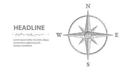 Digital compass. Business strategic explorerのイラスト素材