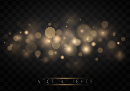 Christmas shining bokeh isolated on transparent background. Christmas concept. Vectorのイラスト素材